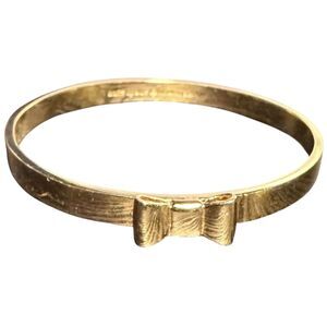 Kate Spade New York Gold Tone Take A Bow Bangle Bracelet Jewelry